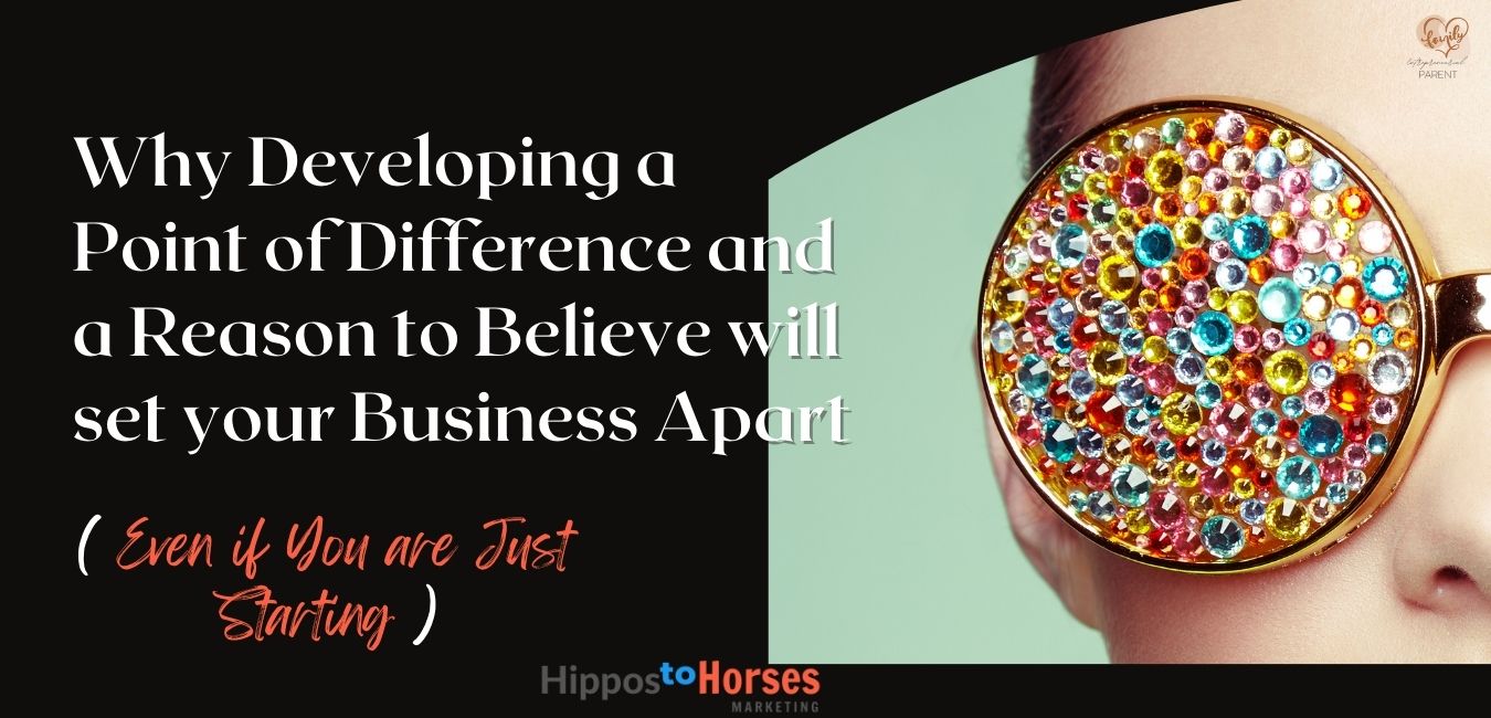 How to Differentiate Your Online Business By Crafting a Point of Difference and a Reason to Believe (Even if you are Just Starting off )